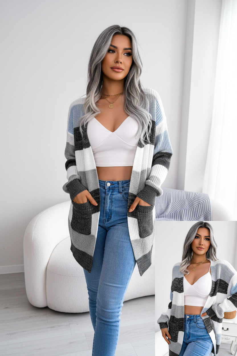 Betty Comfort Knit Cardigan in Black