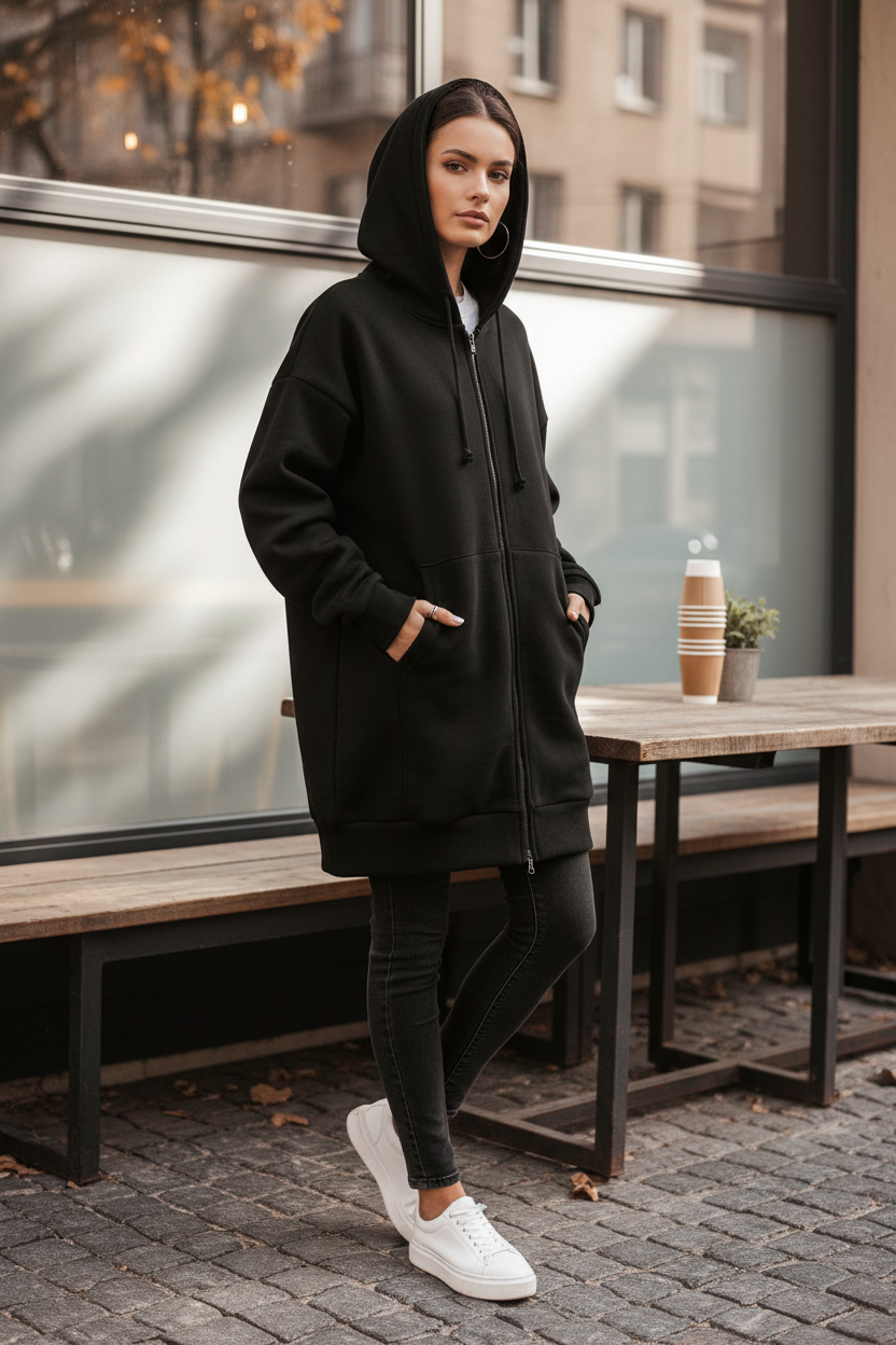 BoopLuxe Oversized Hoodie in Black